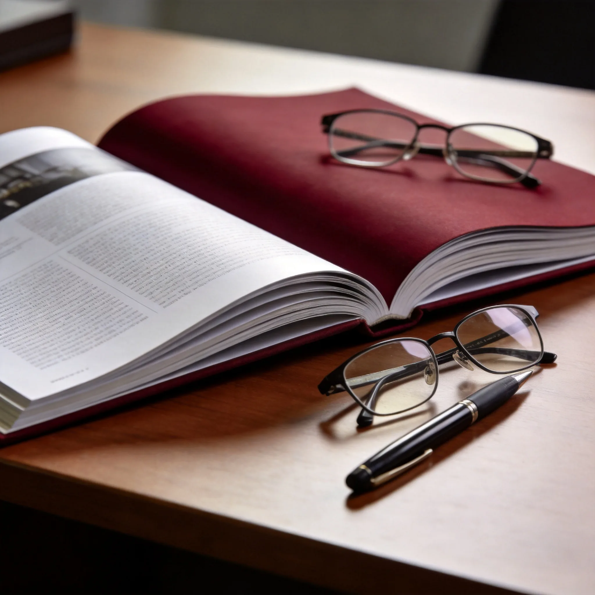 A red-covered business magazine