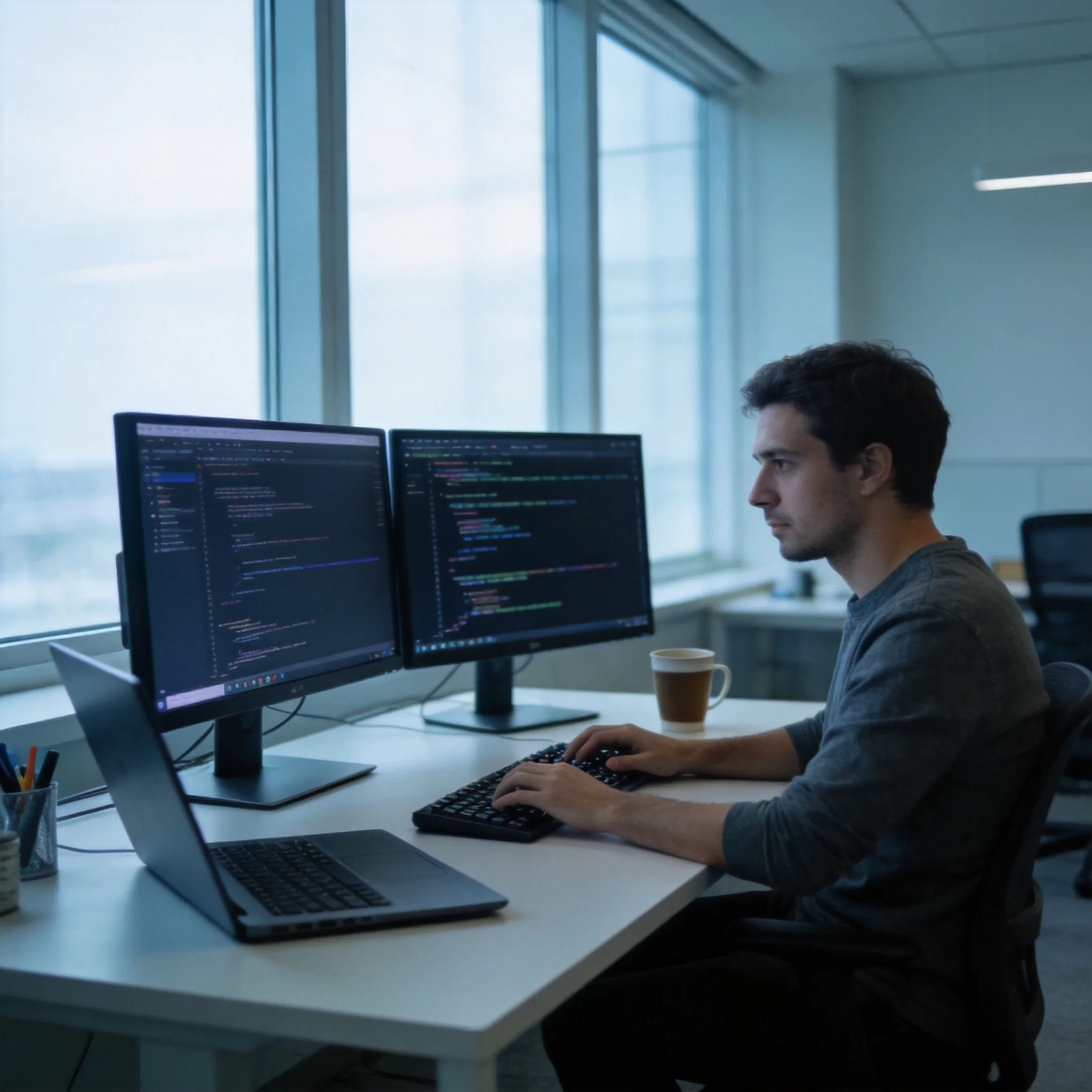 A software engineer at work